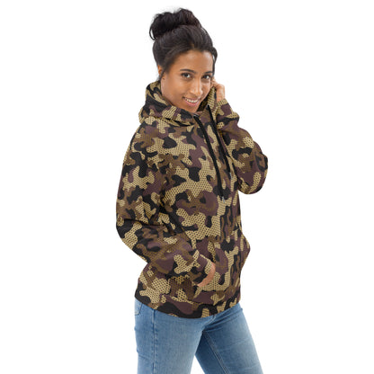 Green Uniform Camo Hoodie | Unisex | Mixed Brown & Beige