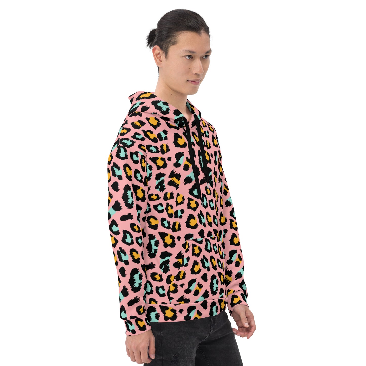 Pink Panther Hoodie | Leopard Pattern in Black and Yellow