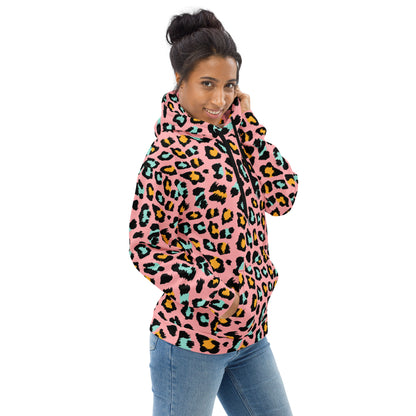 Pink Panther Hoodie | Leopard Pattern in Black and Yellow