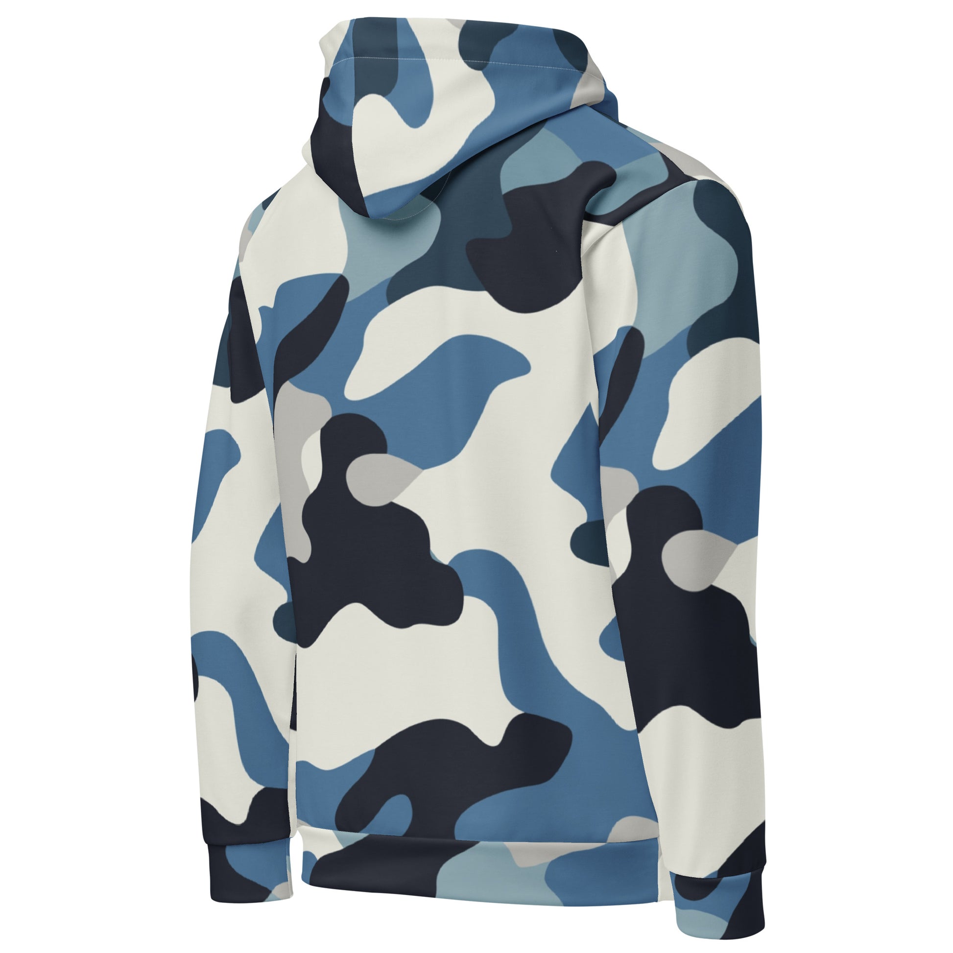 Snow Camo Hoodie | Unisex | White and Ice Blue Camouflage