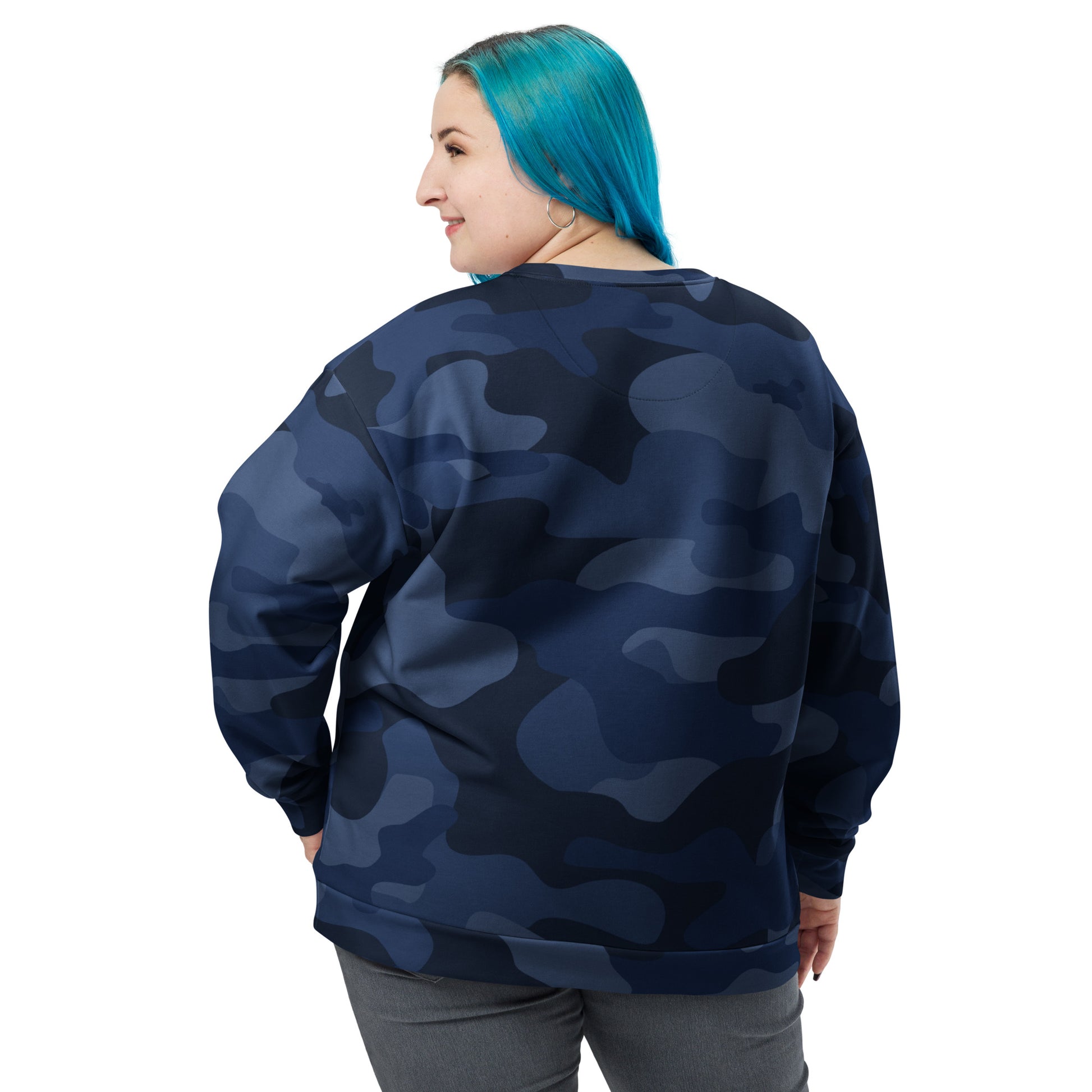 Camo Sweatshirt | Unisex | Deep Blue