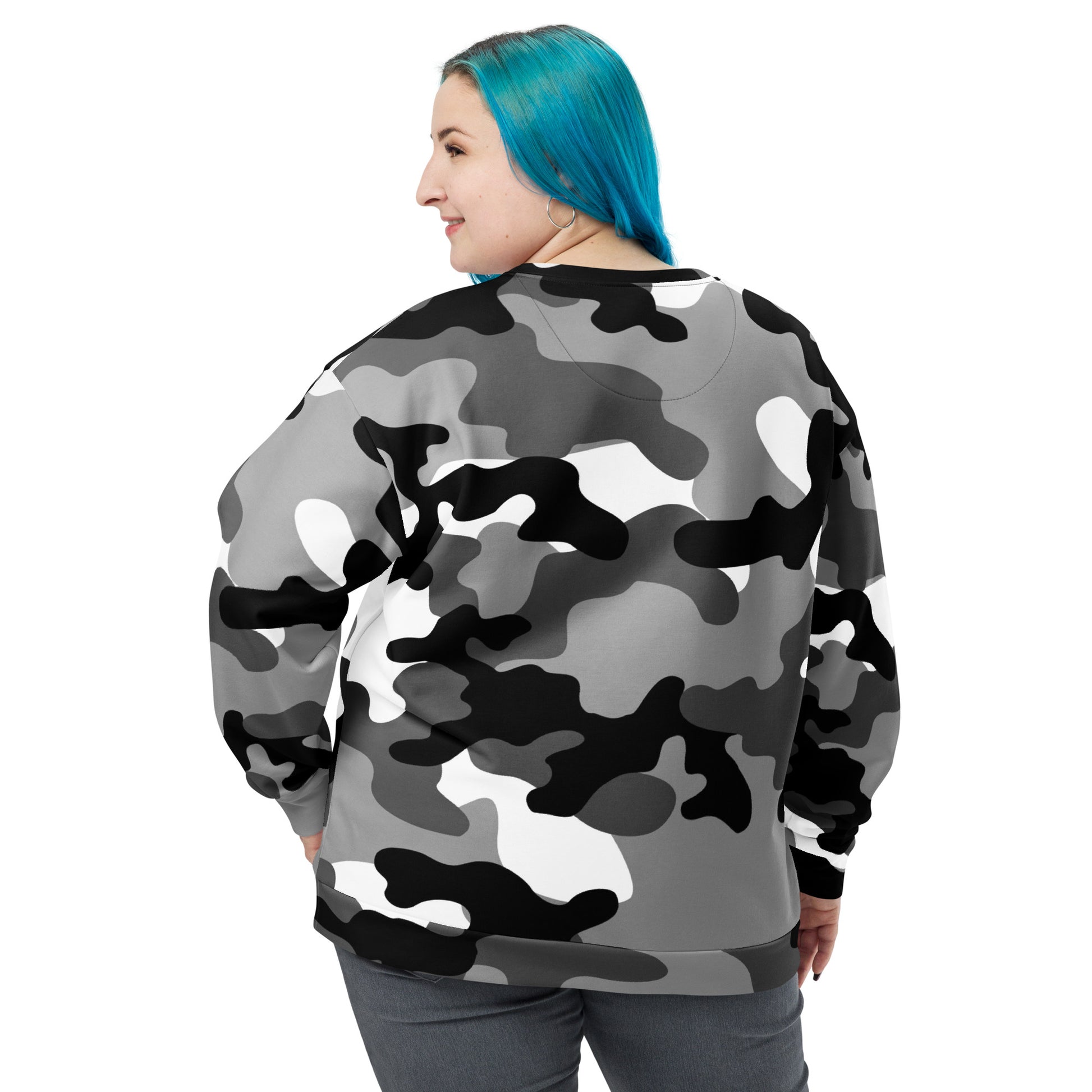 Camo Sweatshirt | Unisex | Black, White & Gray