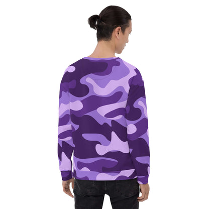 Camo Sweatshirt | Unisex | Purple, Blue & Mauve