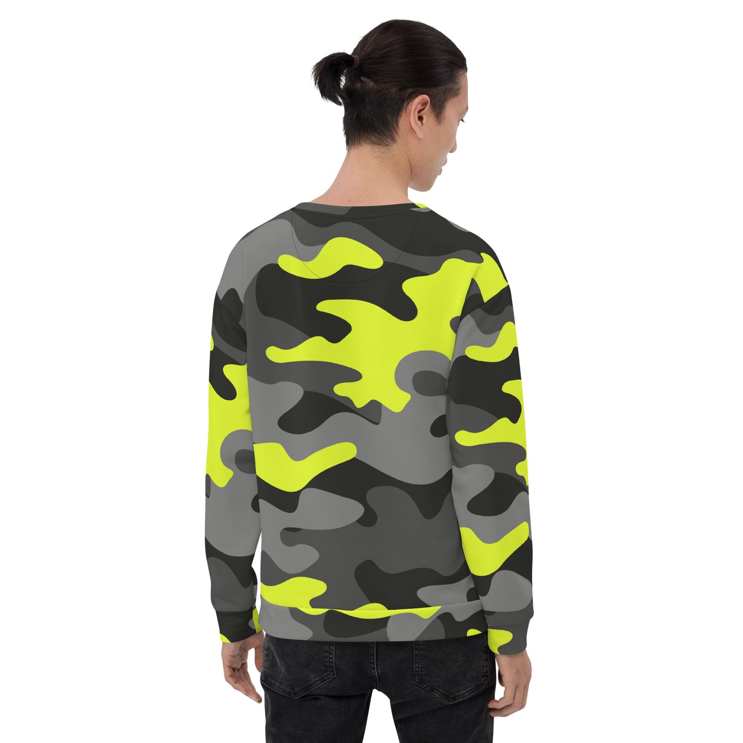 Camo Sweatshirt | Unisex | Black, Gray & Yellow