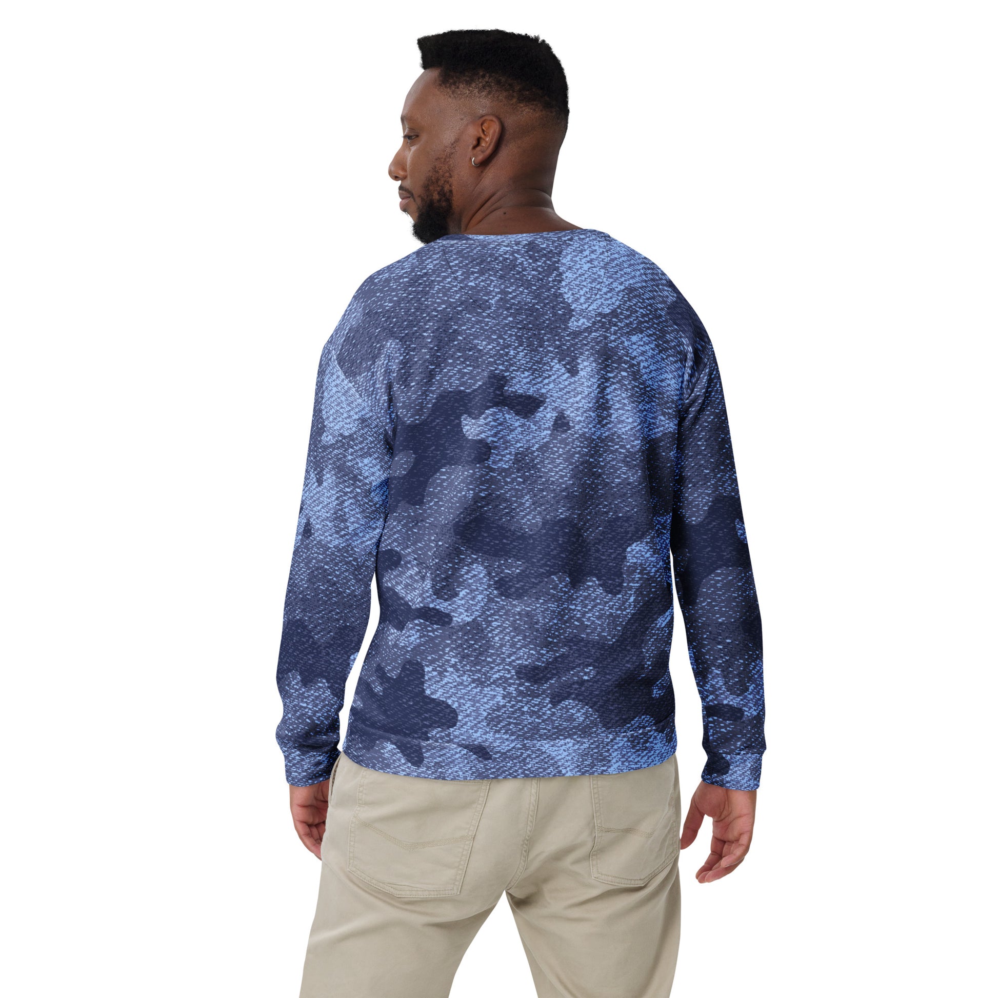 Camo Sweatshirt | Unisex | Denim Blue