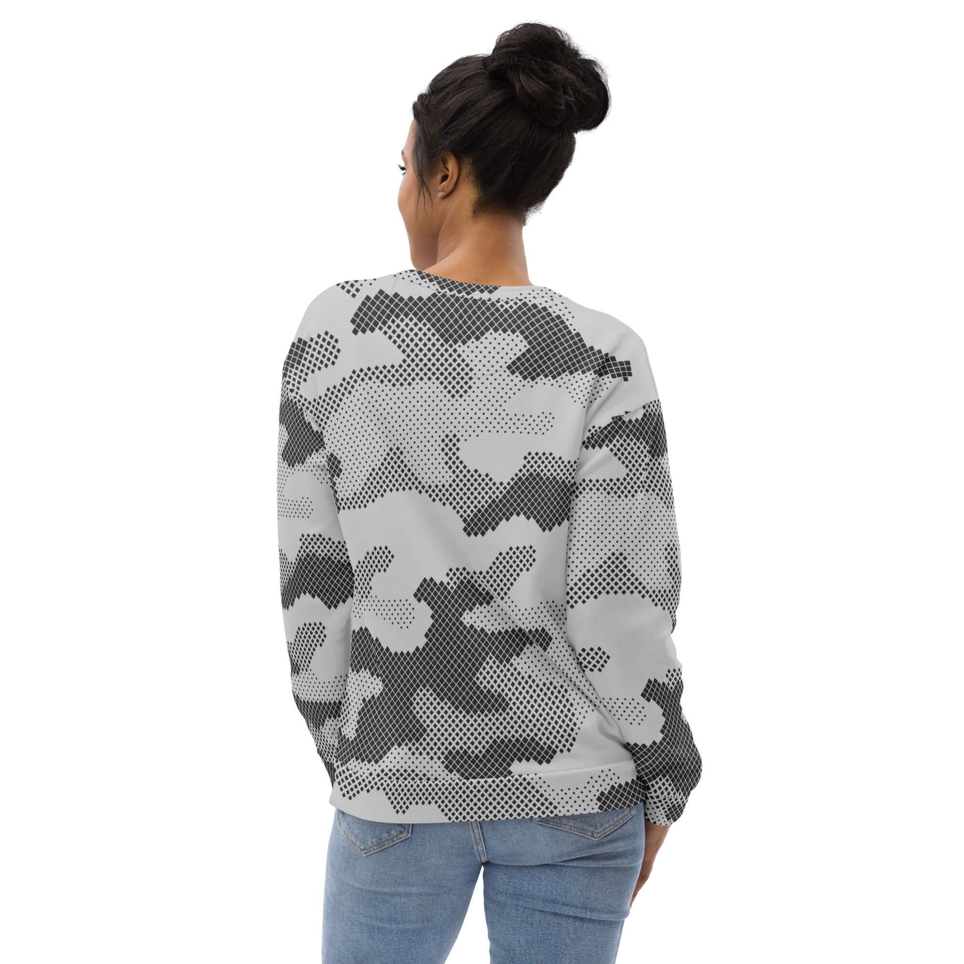 Camo Sweatshirt | Unisex | Black & White Digital