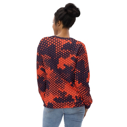 Camo Sweatshirt | Unisex | Orange Blue Digital