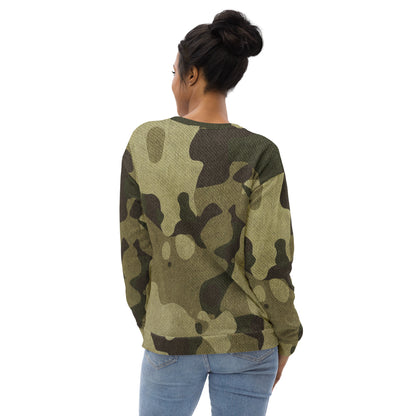 Camo Sweatshirt | Unisex | Green Fabric Camouflage