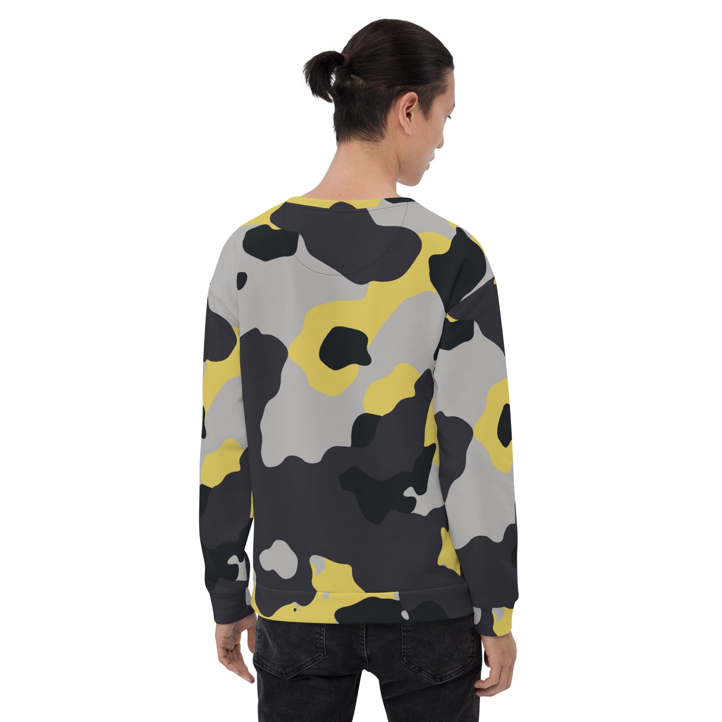 Camo Sweatshirt | Unisex | Yellow, Black & Silver Camouflage