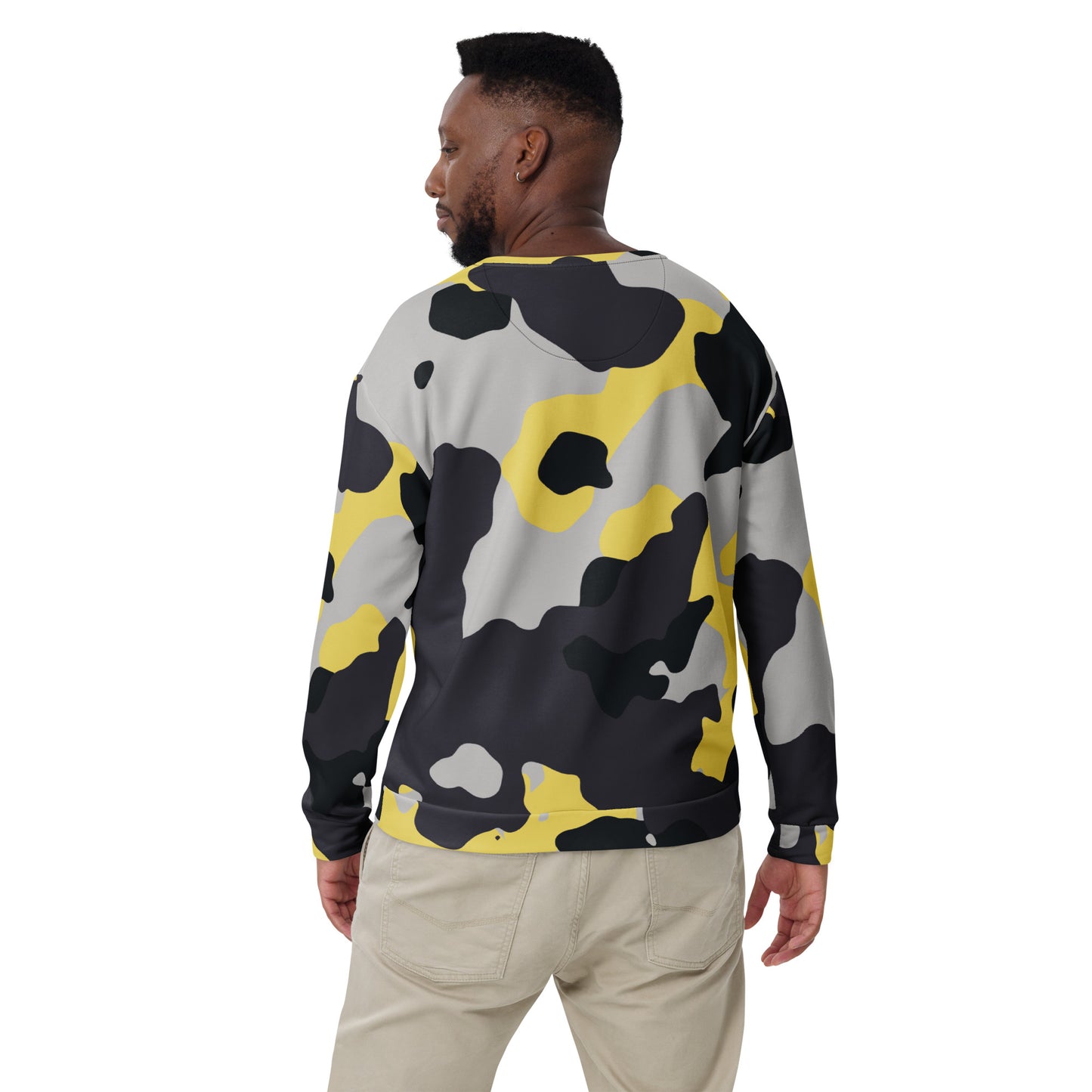 Camo Sweatshirt | Unisex | Yellow, Black & Silver Camouflage