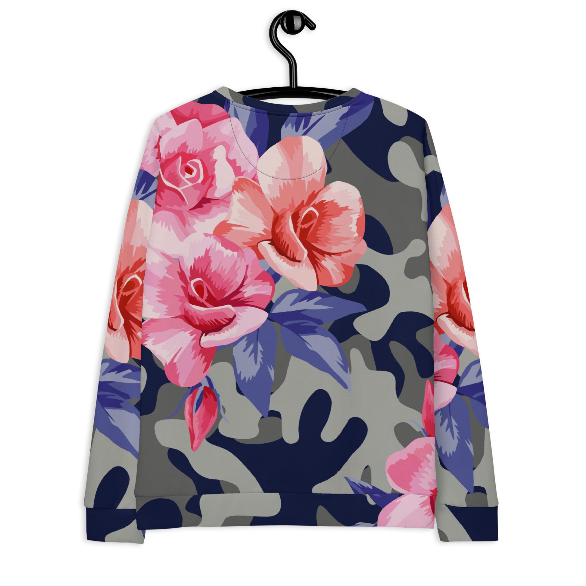 Pink Rose Camo Sweatshirt | Beautiful Unisex Floral Print