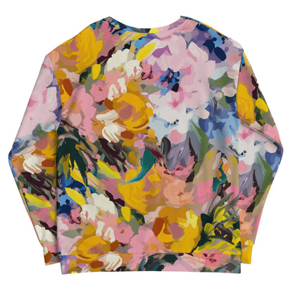 Oil-painted Flowers Sweatshirt | Bright Colors | Unisex