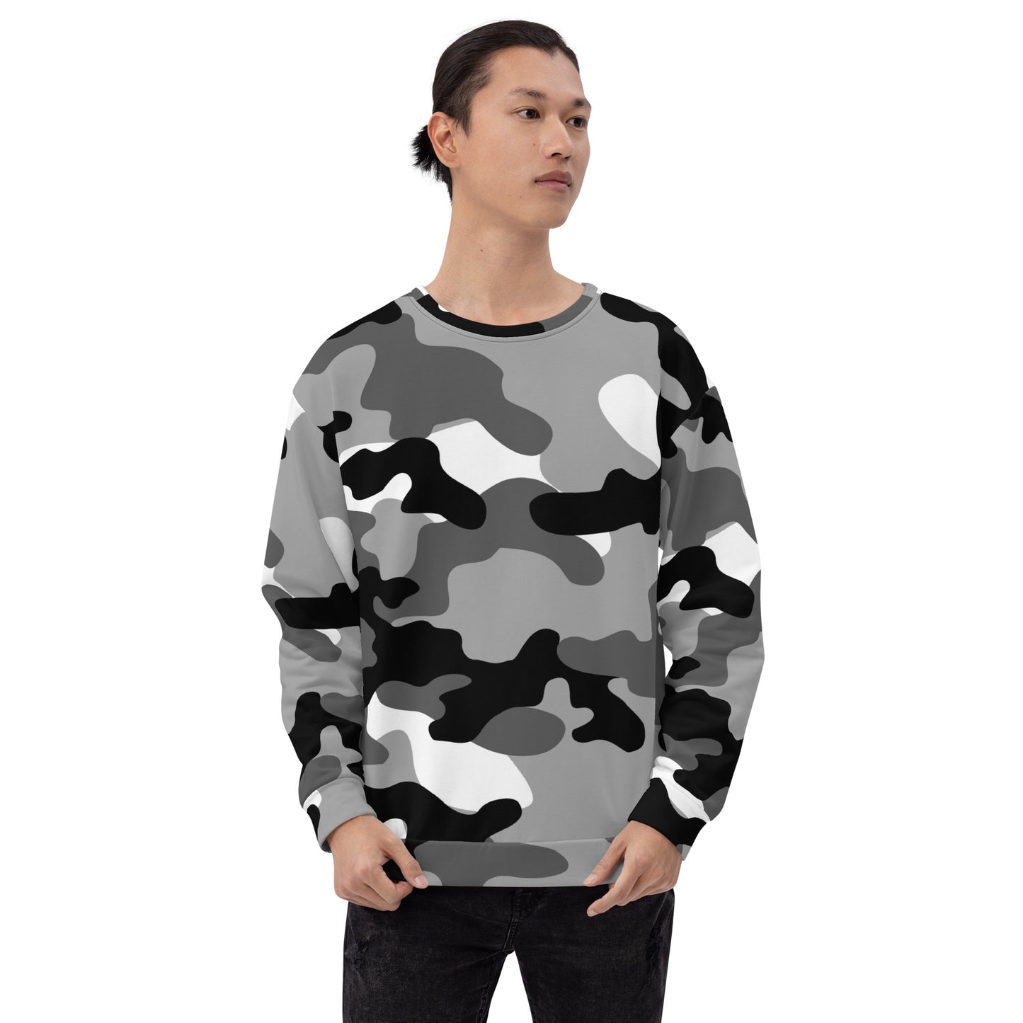 Camo Sweatshirt | Unisex | Black, White & Gray