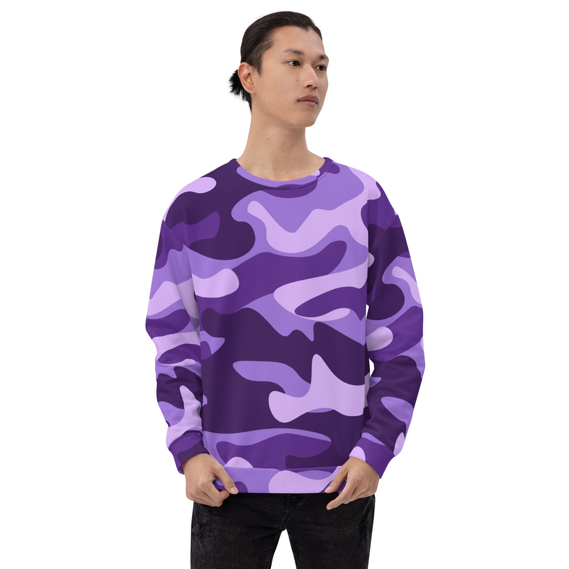 Camo Sweatshirt | Unisex | Purple, Blue & Mauve