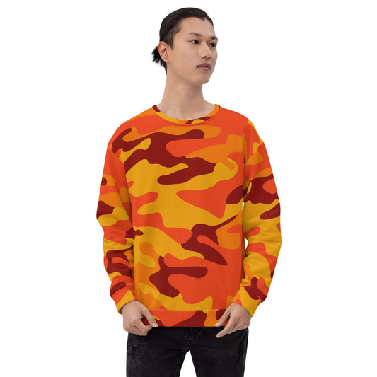 Camo Sweatshirt | Unisex | Orange & Red