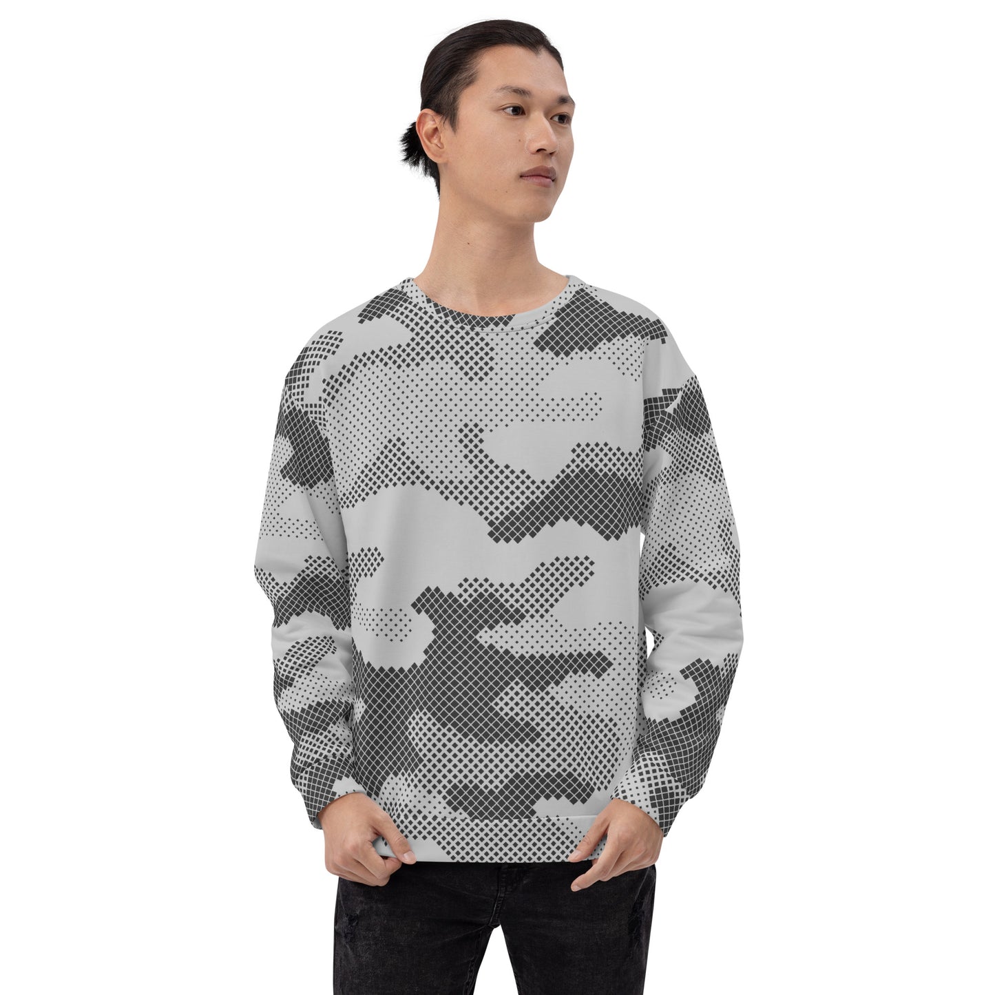 Camo Sweatshirt | Unisex | Black & White Digital