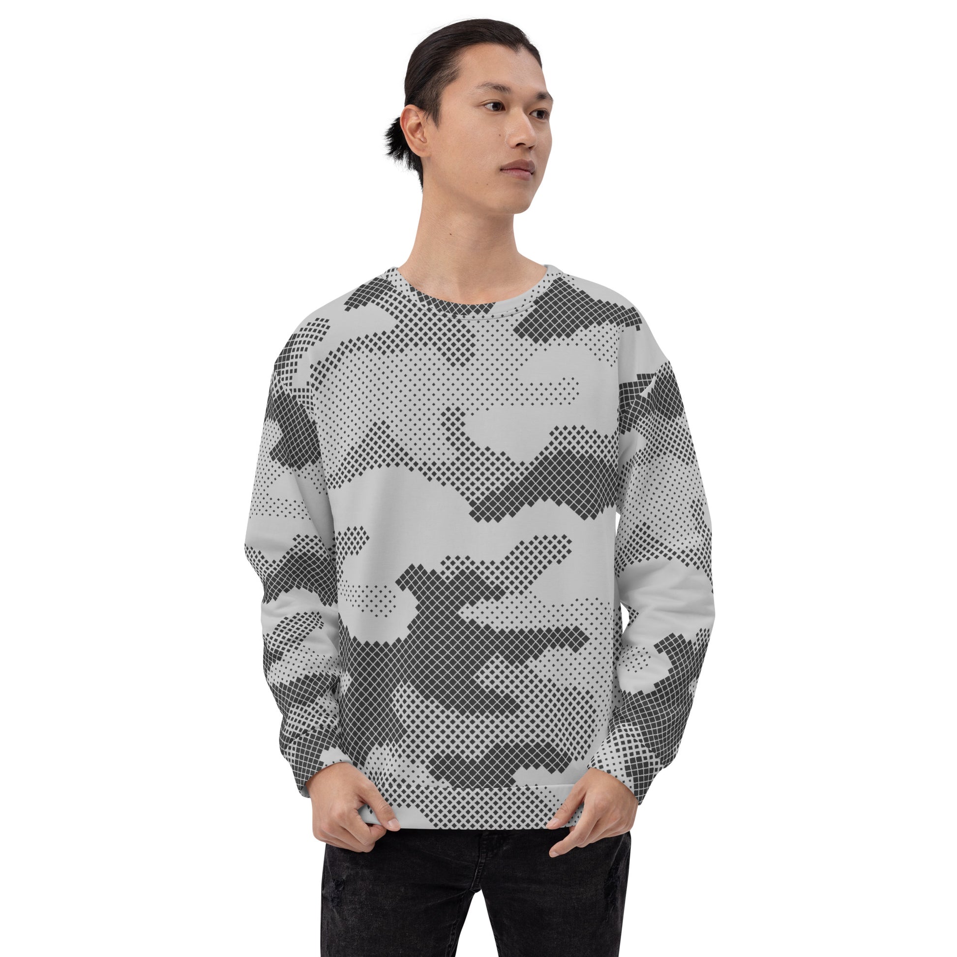 Camo Sweatshirt | Unisex | Black & White Digital