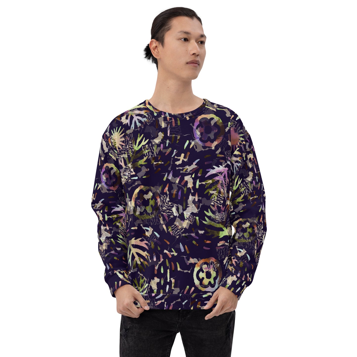 Floral Camouflage Sweatshirt | Scatter Print | Unisex