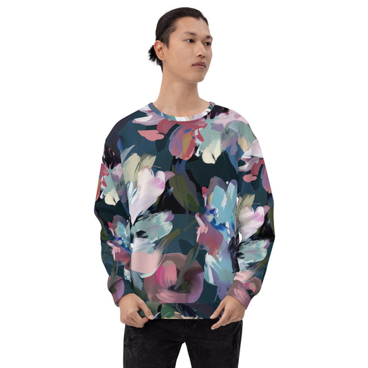 Sweet Watercolor Flower Sweatshirt | Pastel Colors | Unisex