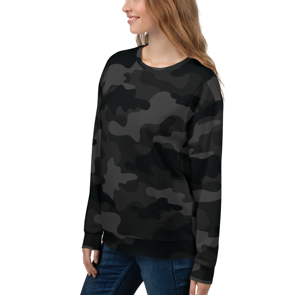 Camo Sweatshirt | Unisex | Black