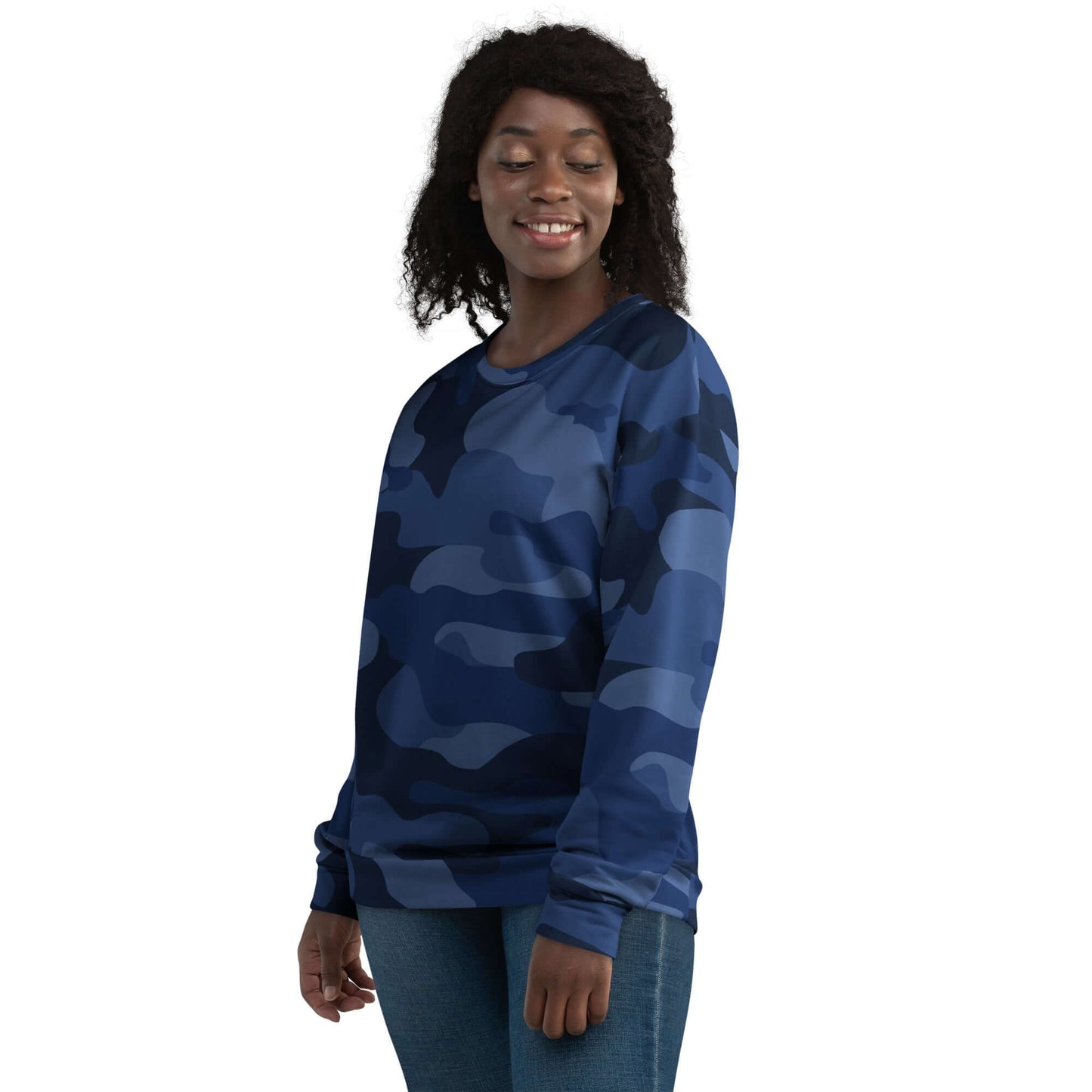 Camo Sweatshirt | Unisex | Deep Blue