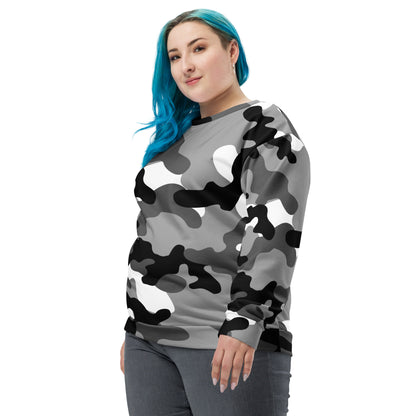 Camo Sweatshirt | Unisex | Black, White & Gray