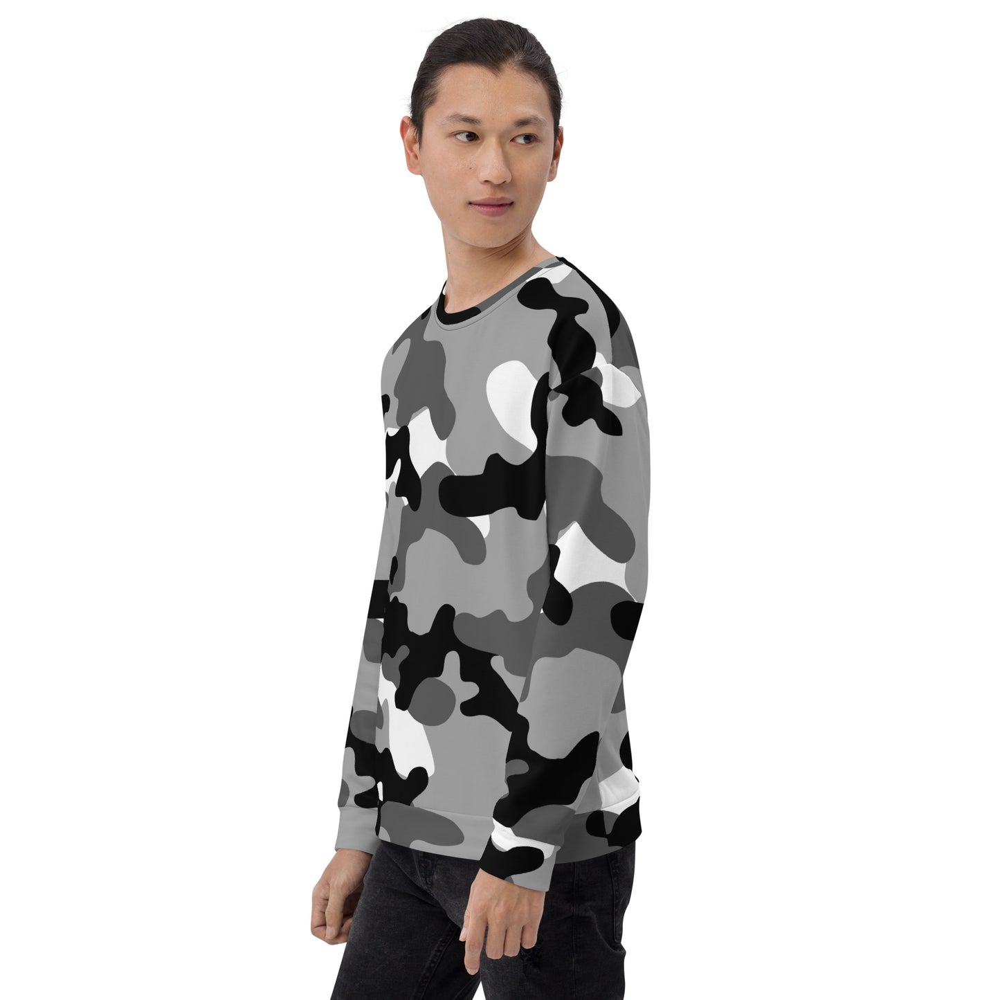 Camo Sweatshirt | Unisex | Black, White & Gray