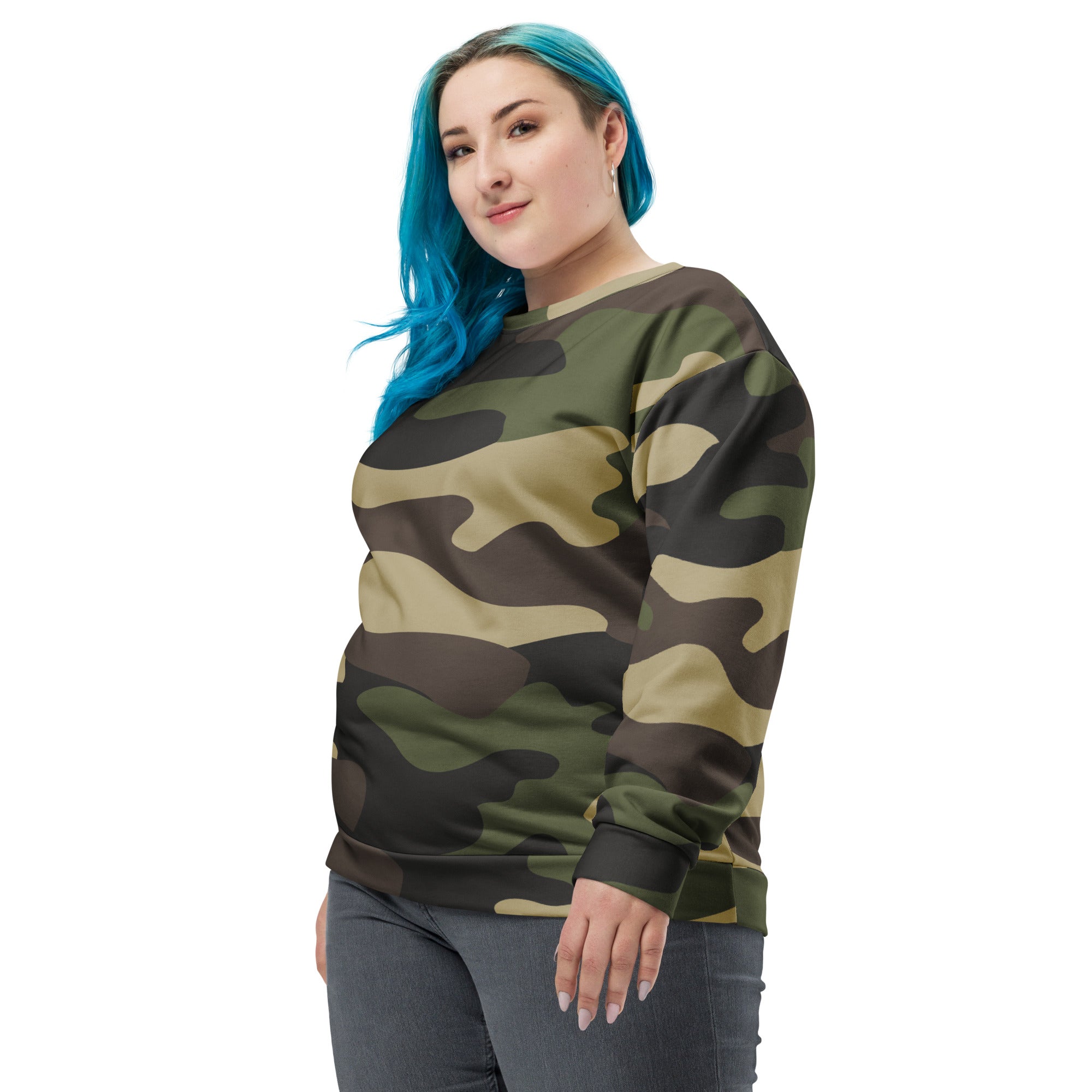 Plus size camo sweatshirt sale