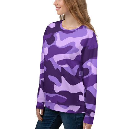 Camo Sweatshirt | Unisex | Purple, Blue & Mauve