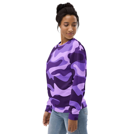 Camo Sweatshirt | Unisex | Purple, Blue & Mauve