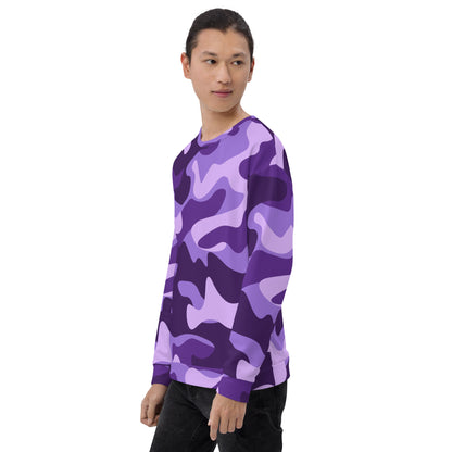 Camo Sweatshirt | Unisex | Purple, Blue & Mauve