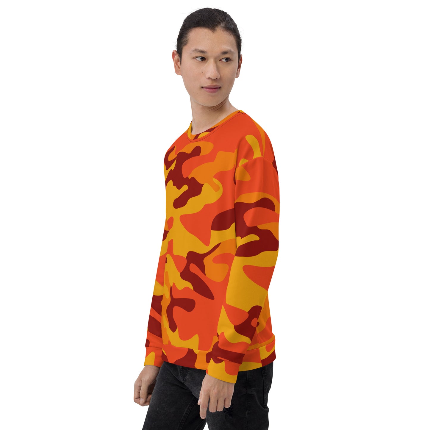 Camo Sweatshirt | Unisex | Orange & Red