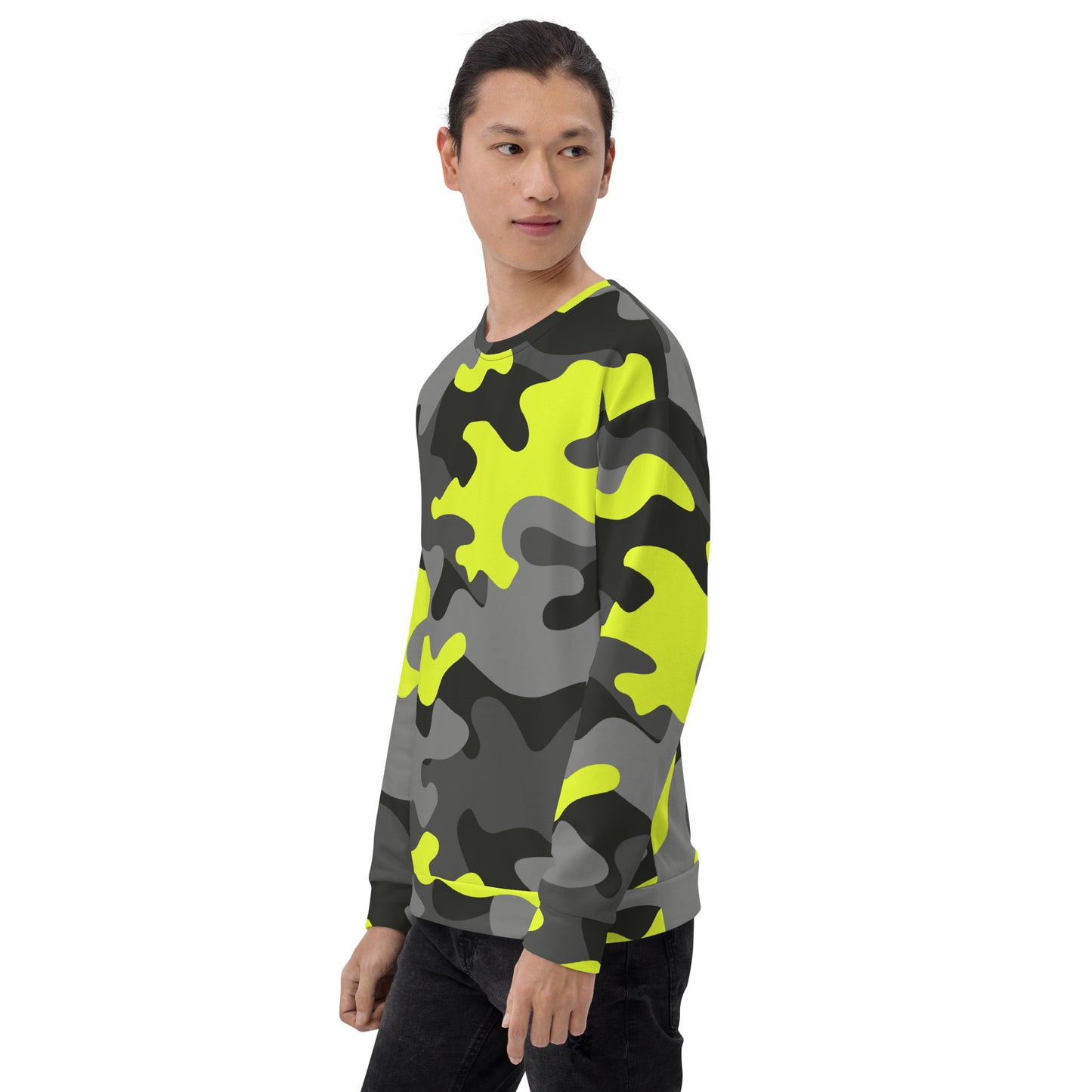 Camo Sweatshirt | Unisex | Black, Gray & Yellow