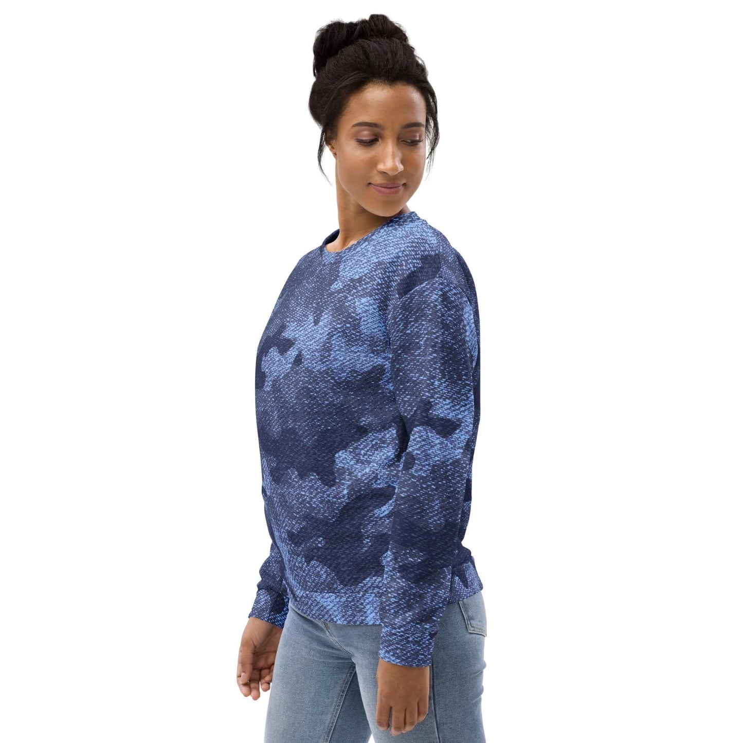 Camo Sweatshirt | Unisex | Denim Blue