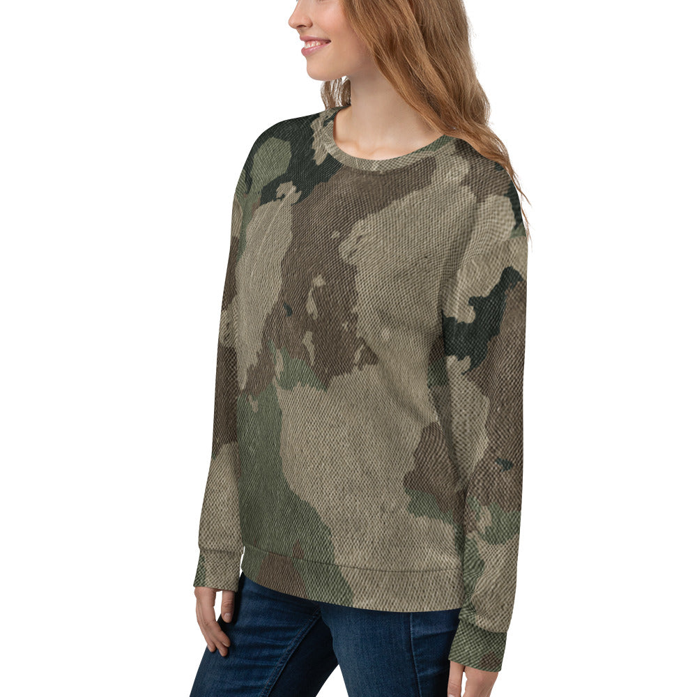 Camo Sweatshirt | Unisex | Dirty Old Brown