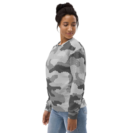 Camo Sweatshirt | Unisex | Black & White Digital