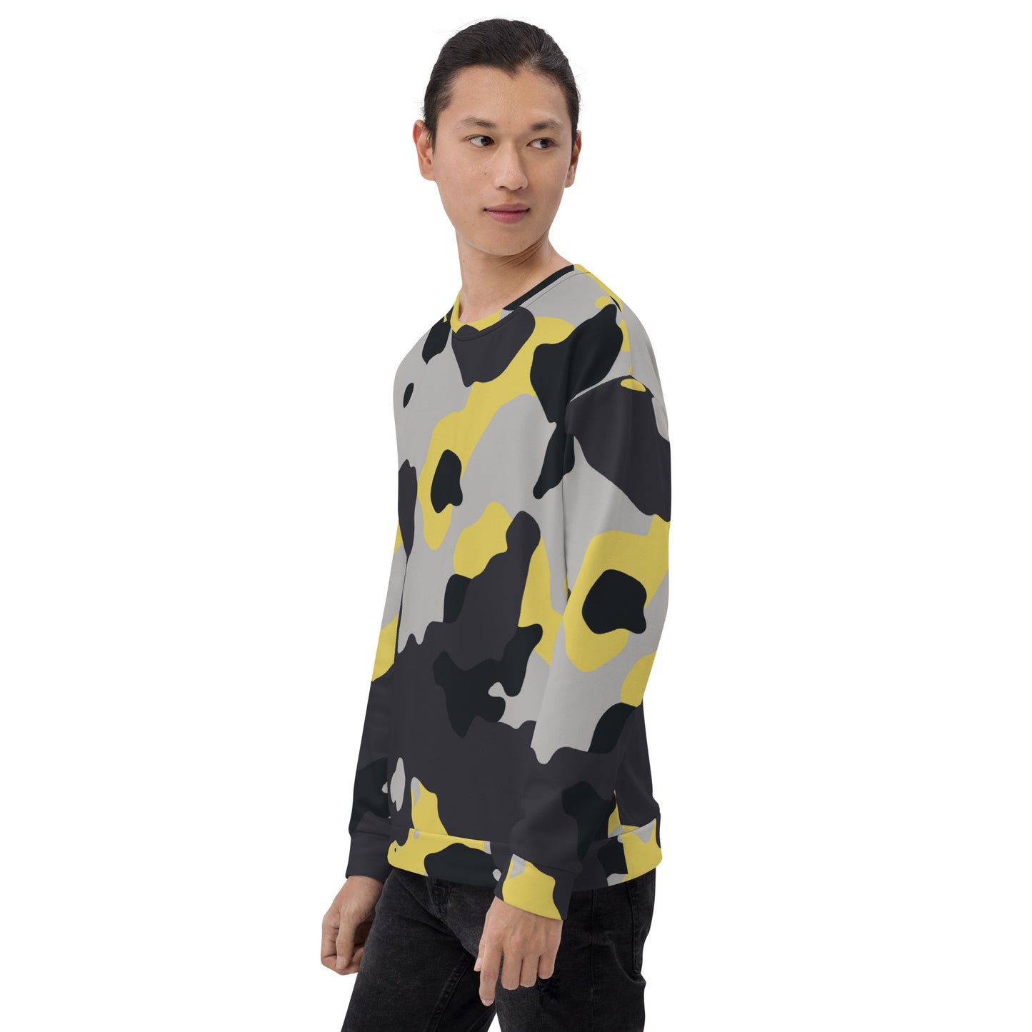 Camo Sweatshirt | Unisex | Yellow, Black & Silver Camouflage