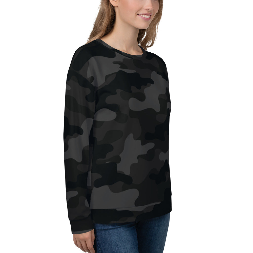 Camo Sweatshirt | Unisex | Black