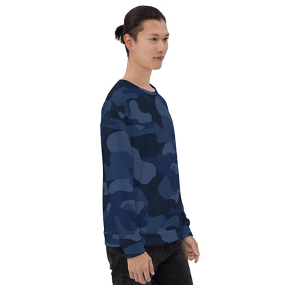 Camo Sweatshirt | Unisex | Deep Blue