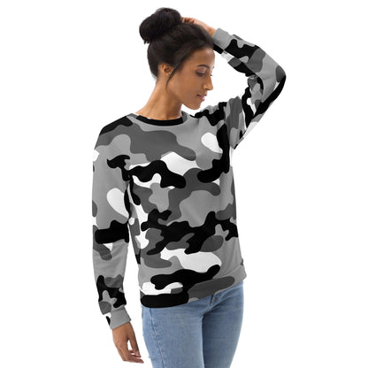 Camo Sweatshirt | Unisex | Black, White & Gray