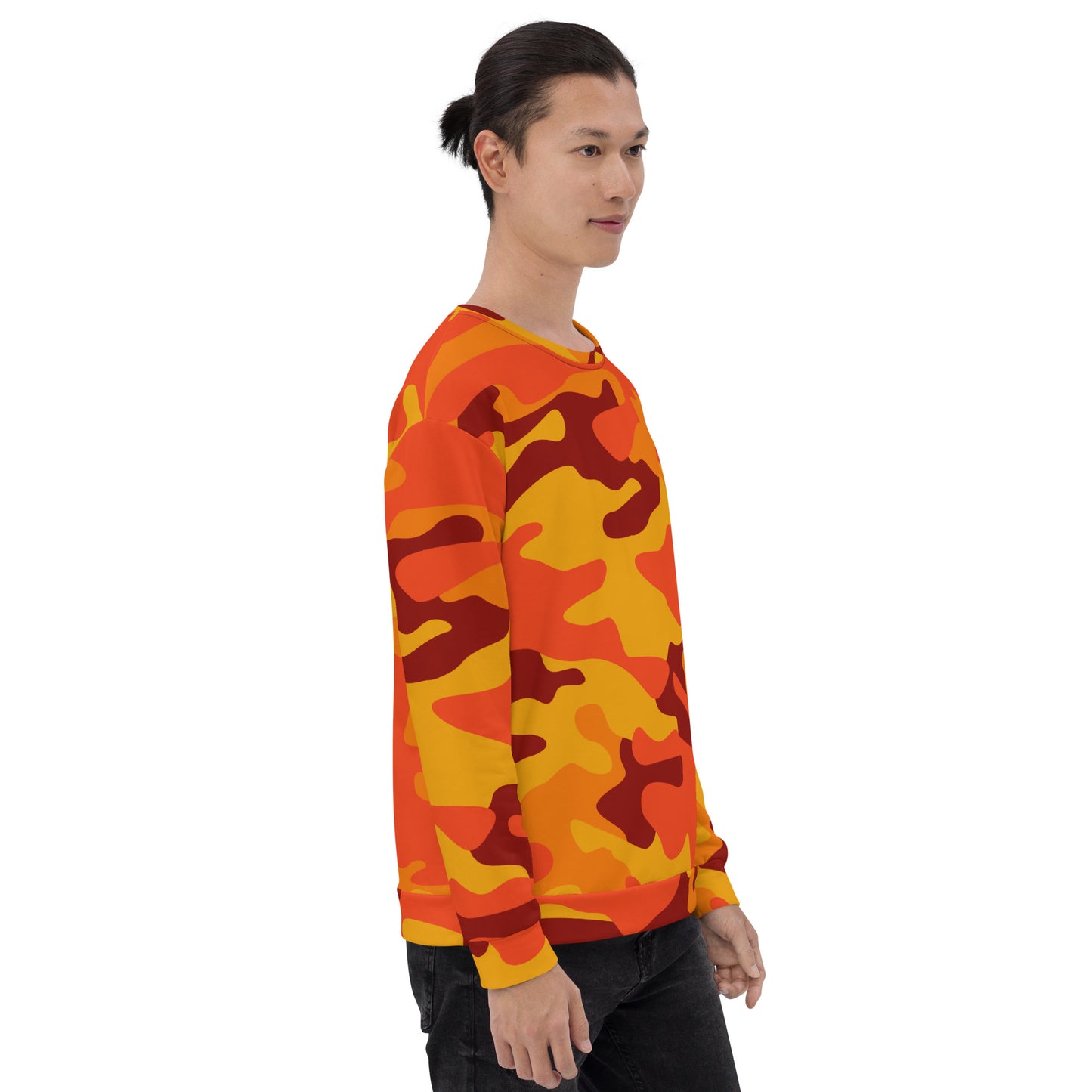 Camo Sweatshirt | Unisex | Orange & Red