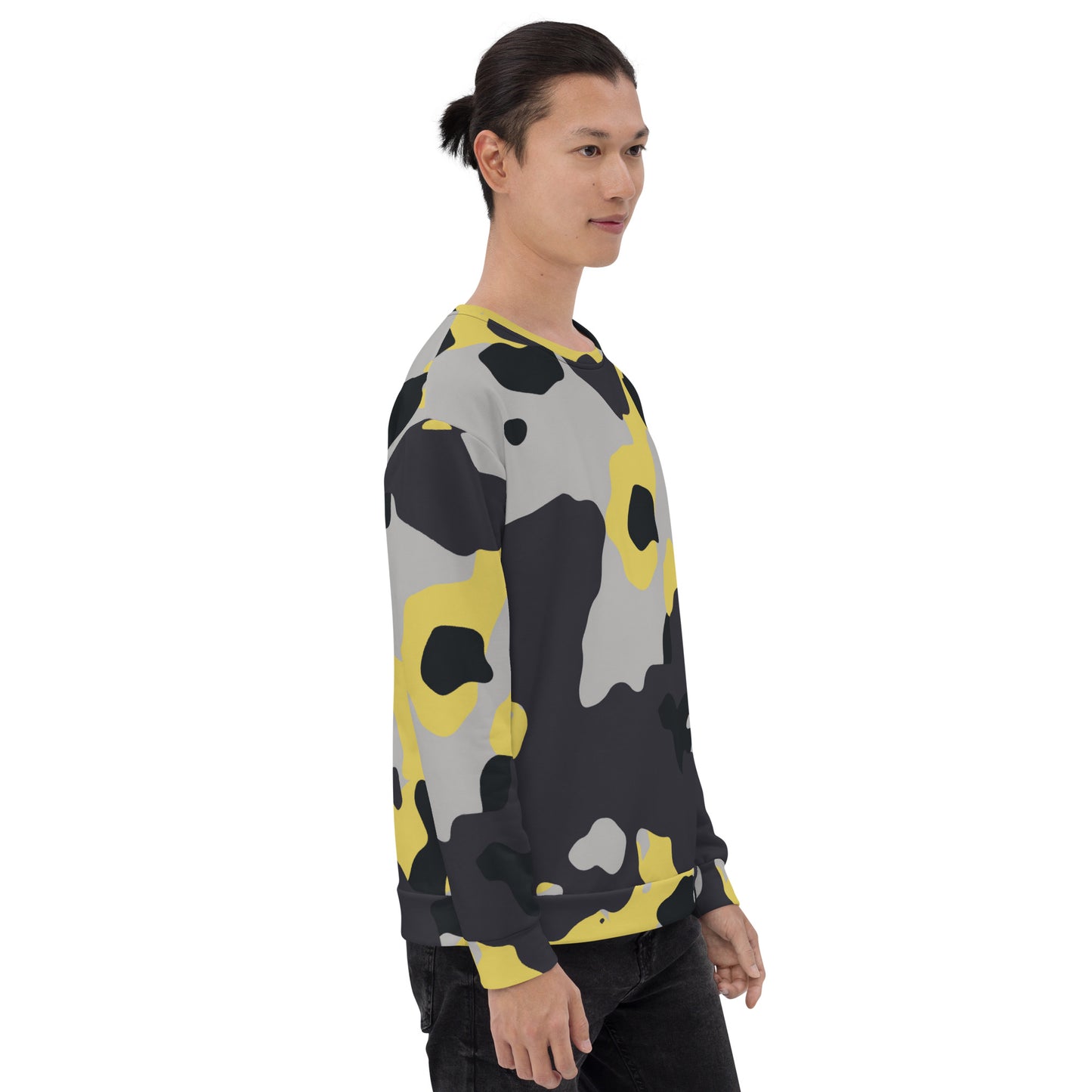 Camo Sweatshirt | Unisex | Yellow, Black & Silver Camouflage