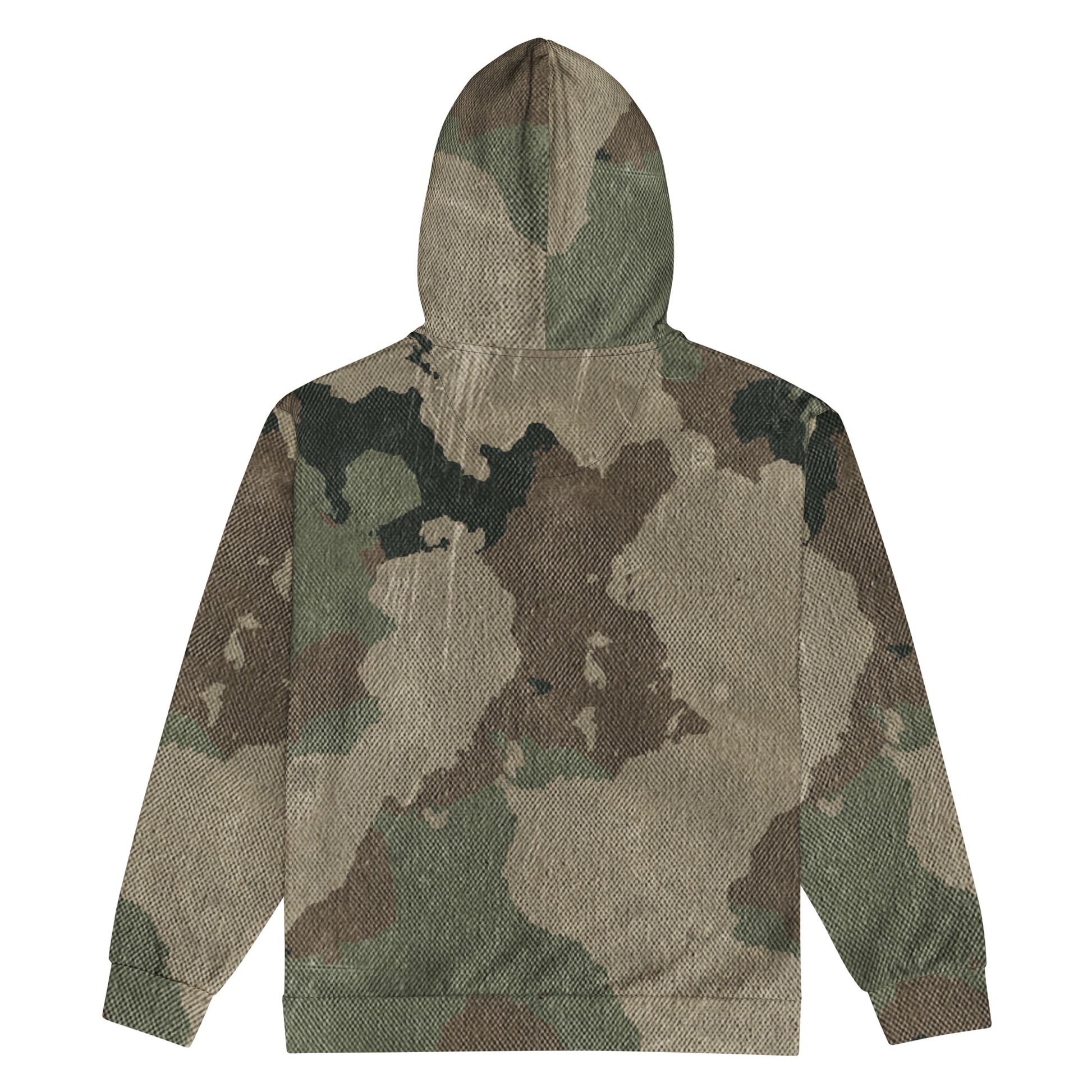 Camo Zip Up Hoodie | Unisex | Dirty Old Brown Camouflage