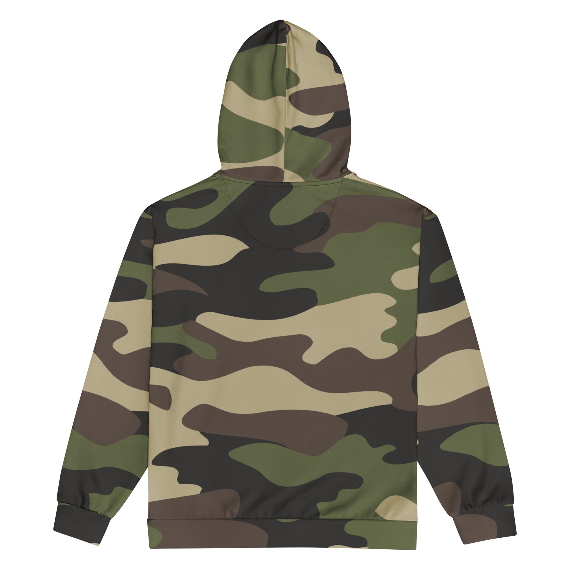 Camo Zip Up Hoodie | Unisex | Classic Green Camouflage