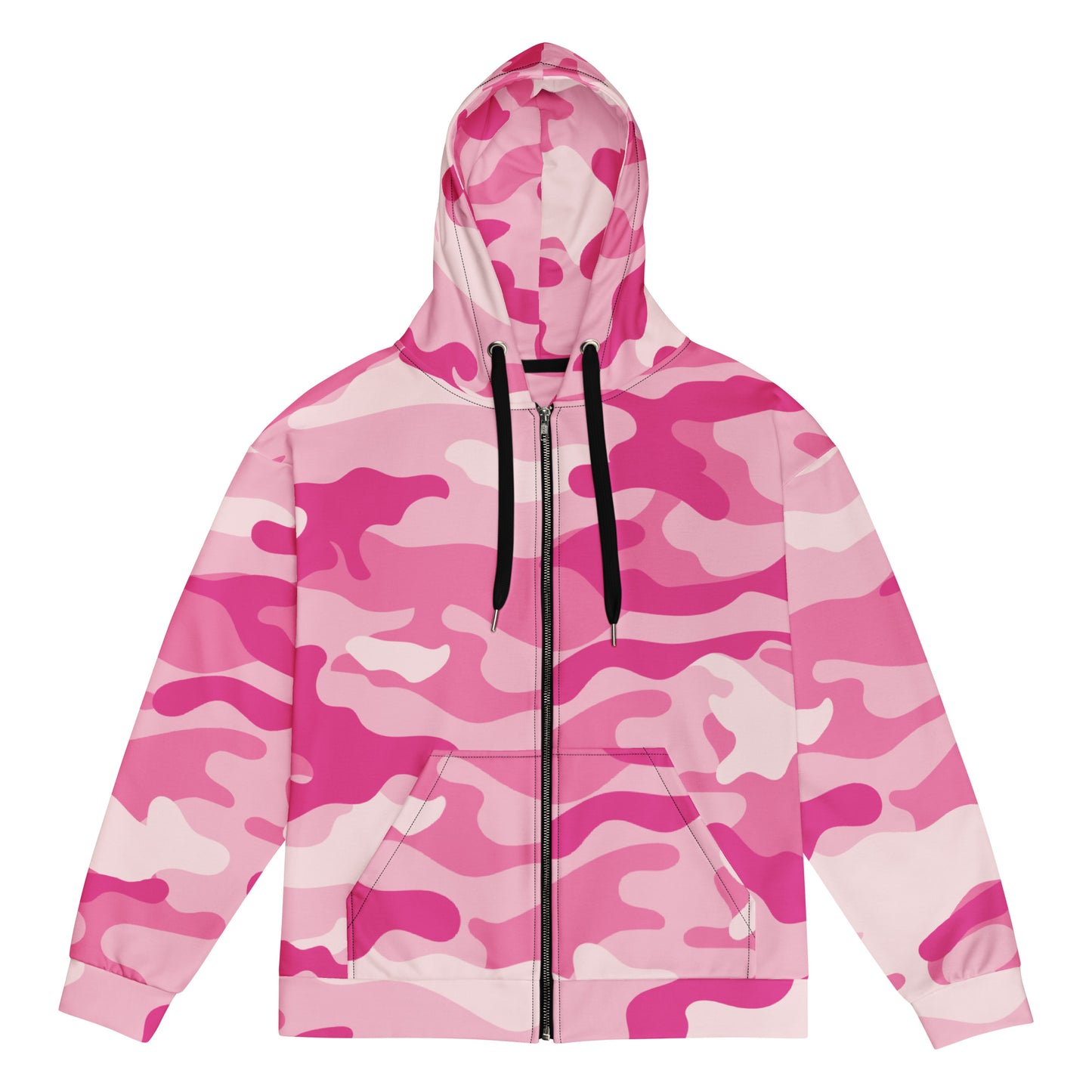 Zip Up Camo Hoodie | Unisex | Lavender Pink Camouflage