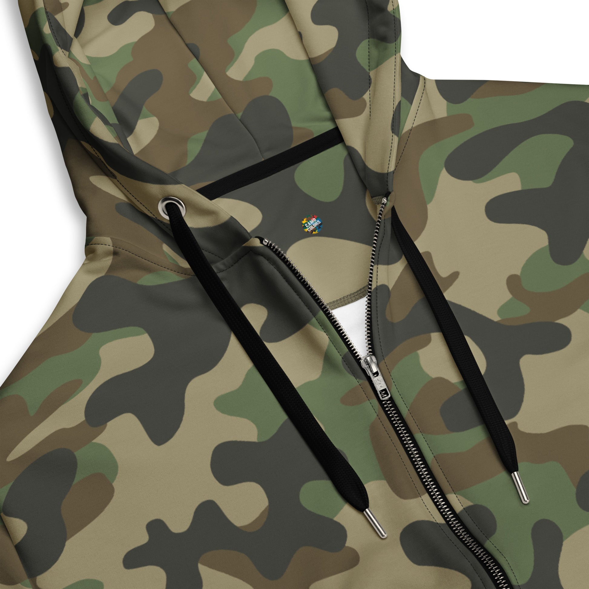 Zip Up Camo Hoodie | Unisex | Military Brown Camouflage