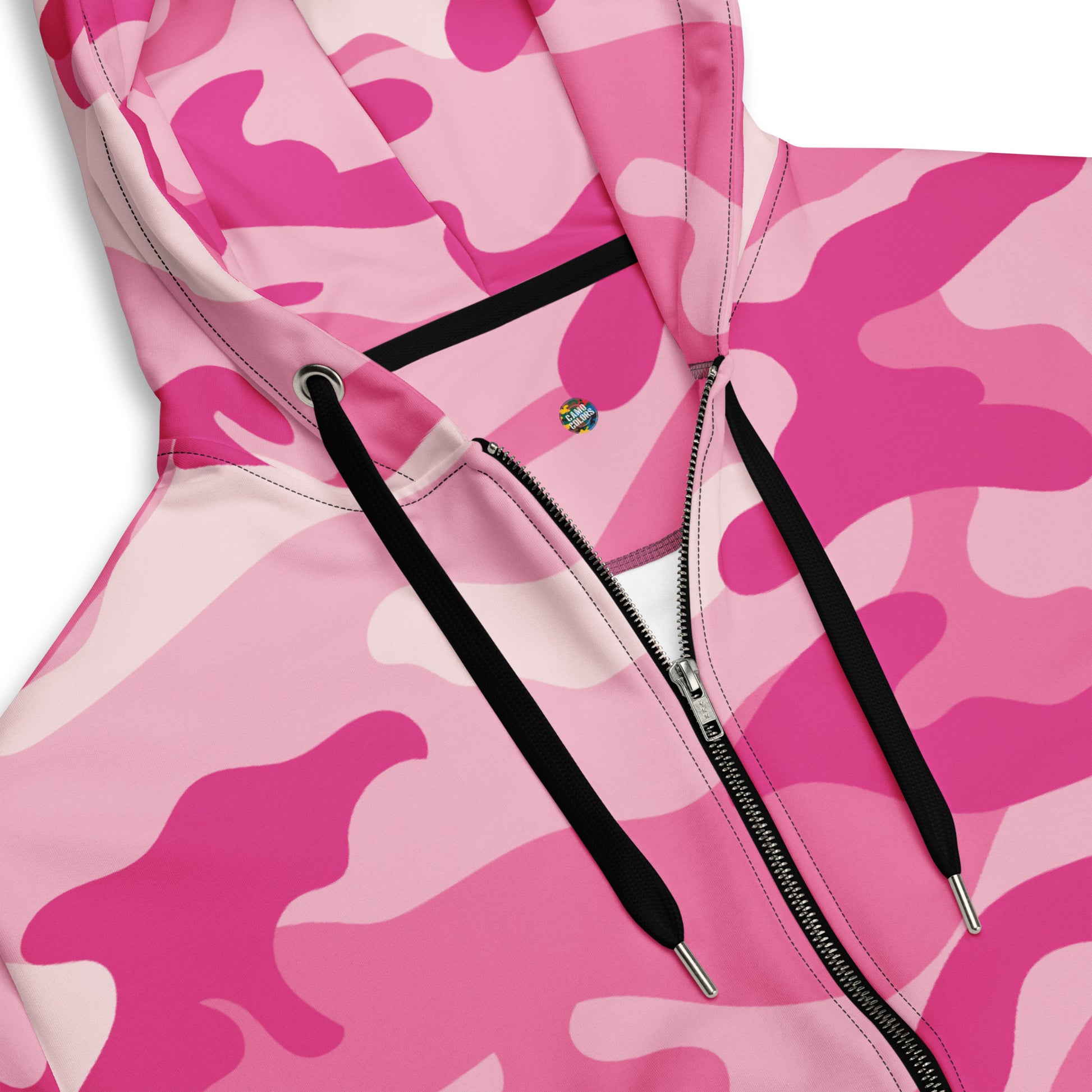 Zip Up Camo Hoodie | Unisex | Lavender Pink Camouflage