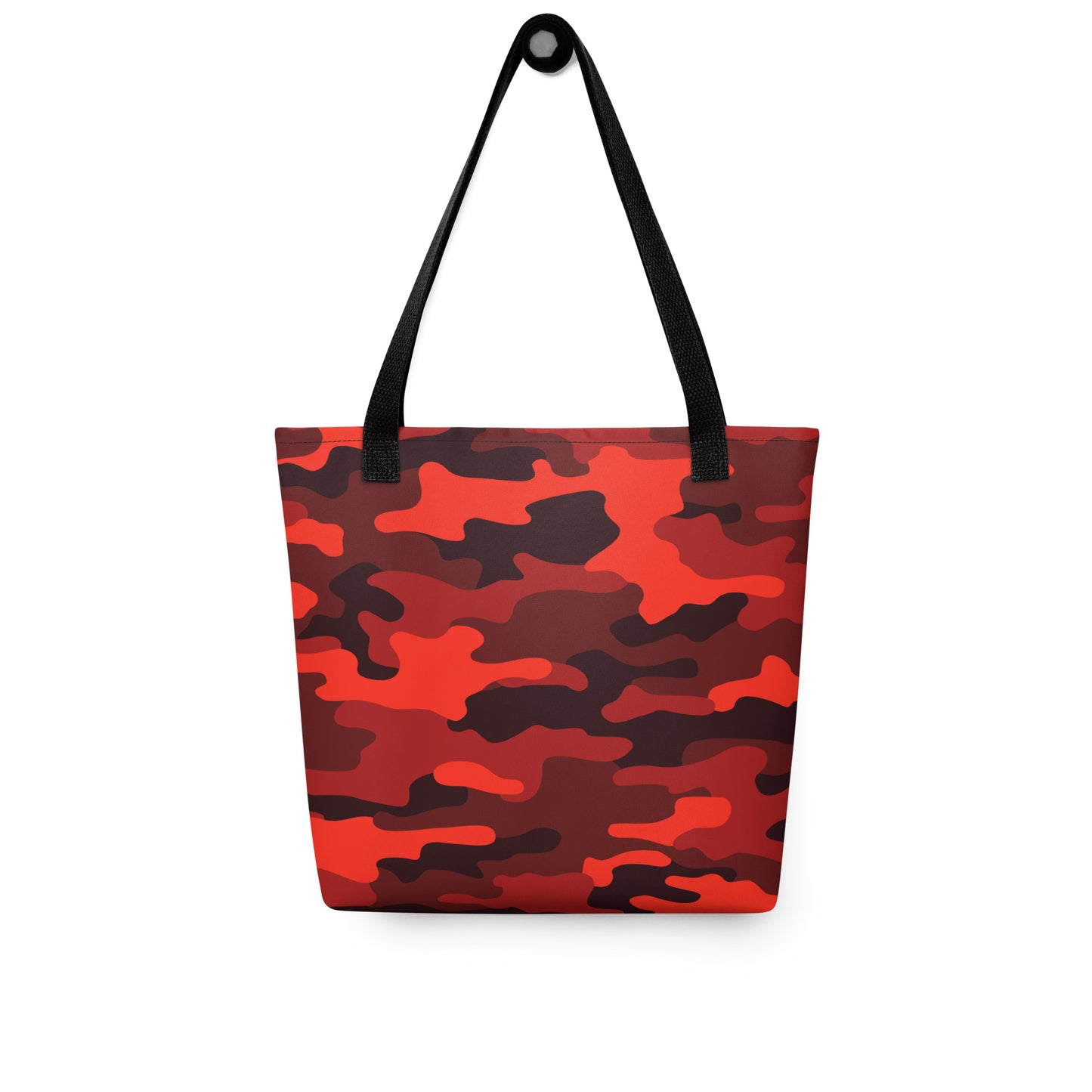 Camo Tote Bag | Scarlet Red & Black Camouflage