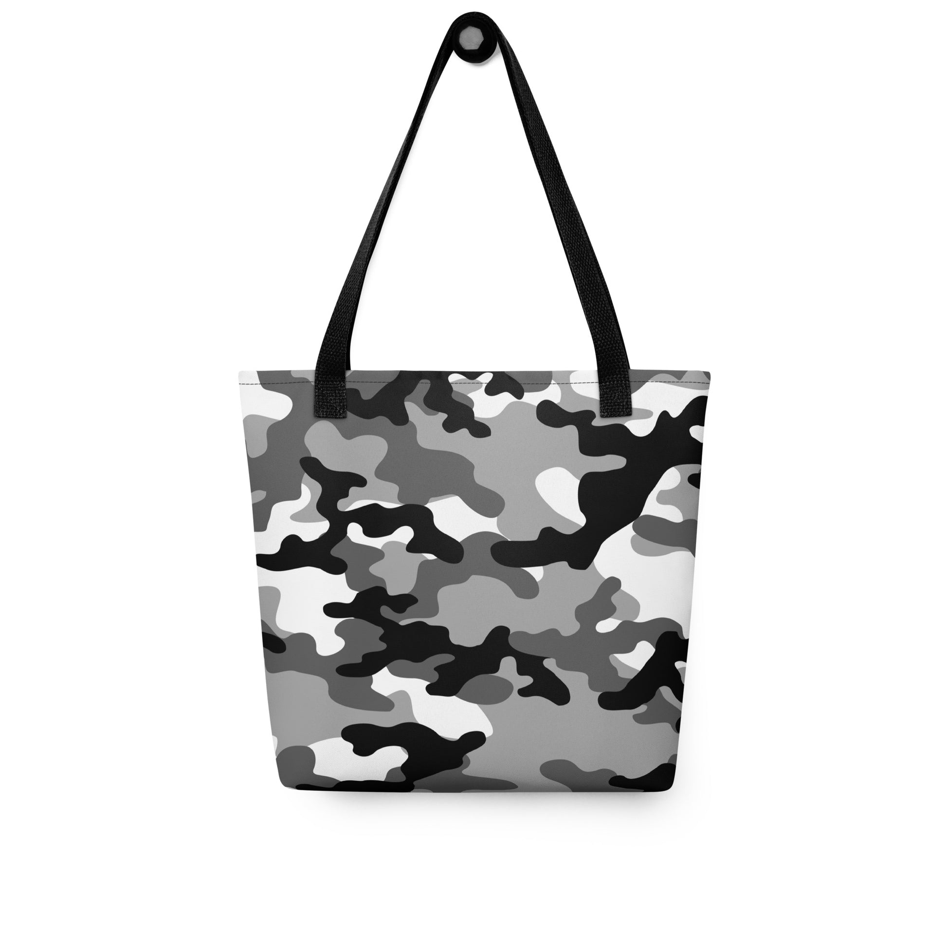 Camo Tote Bag | Black, Gray & White Camouflage