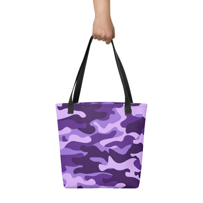 Camo Tote Bag | Purple, Blue & Mauve Camouflage